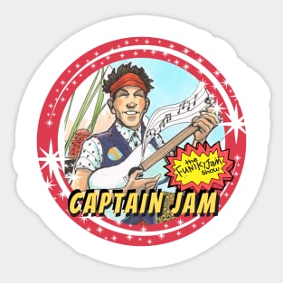 Captain Jam Circle Sticker